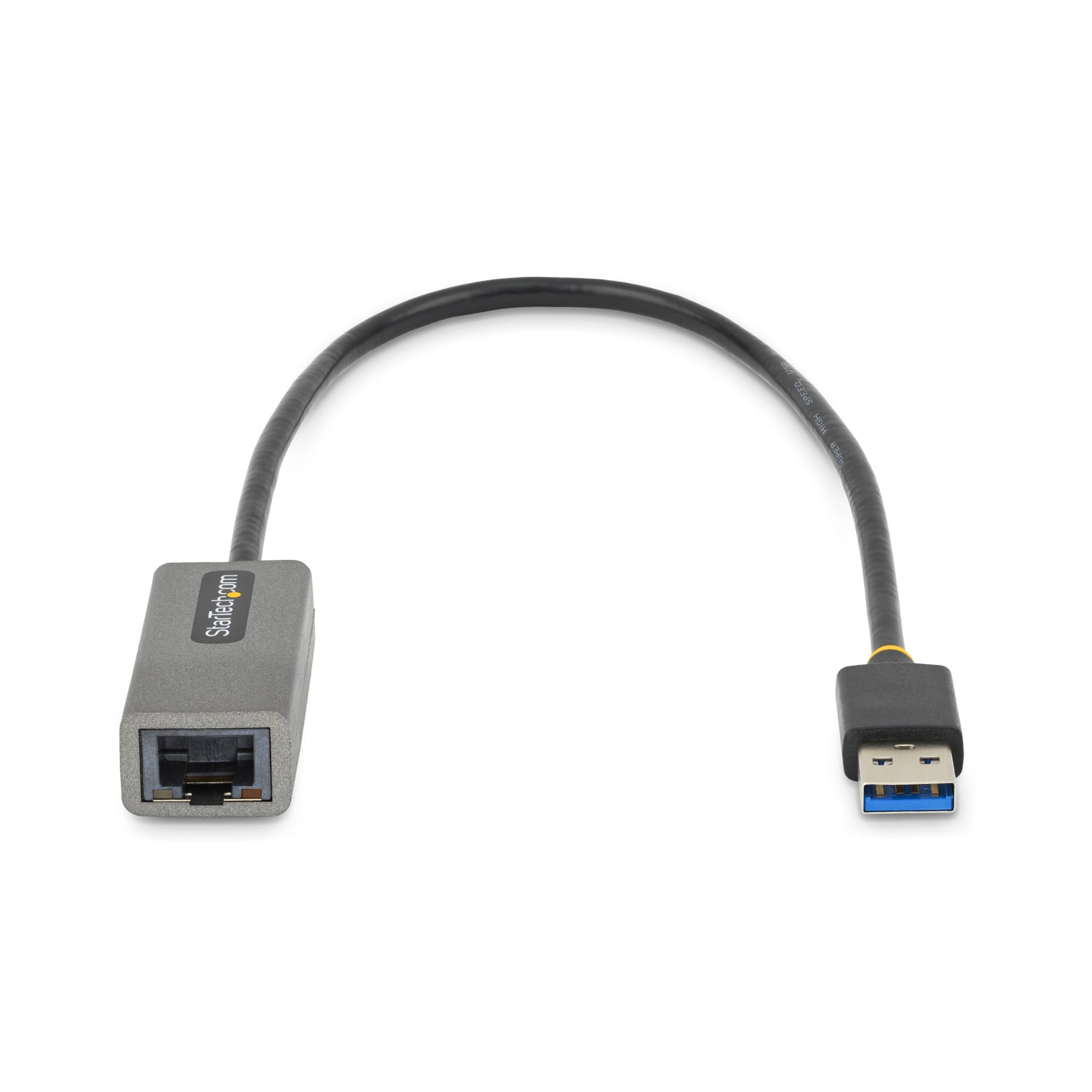 StarTech.com USB 3.0 naar Gigabit Ethernet Network Adapter - 10/100/1000 Mbps, USB naar RJ45, USB 3.0 naar LAN Adapter, USB 3.0 Ethernet Adapter (GbE), 30cm Aangesloten Kabel, Driverless Install