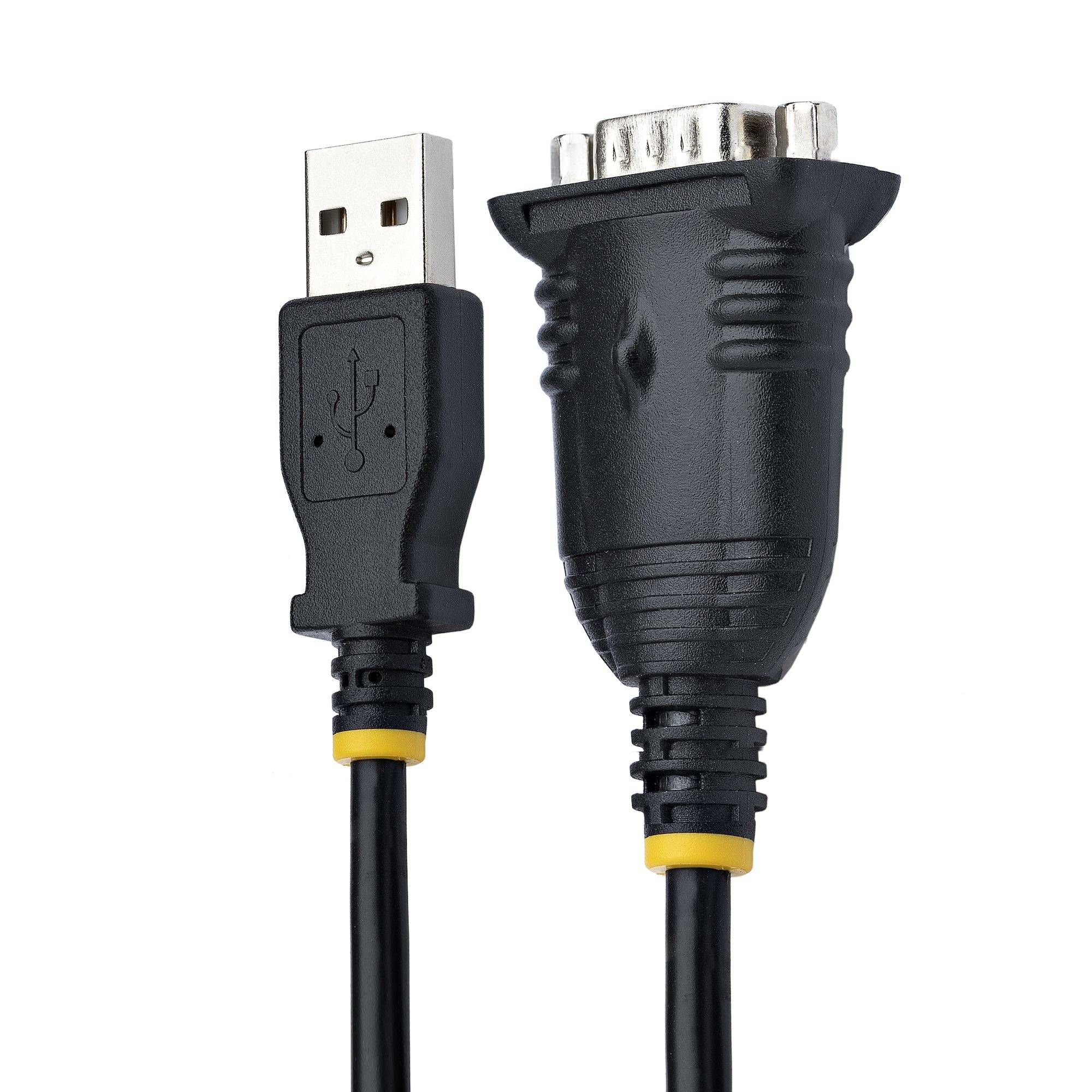 StarTech.com 1m USB Serial Converter Kabel, DB9 Male RS232 naar USB Converter, Prolific Chipset, USB naar Serieel Adapter voor PLC/Printer/Scanner/Switch, USB naar COM Poort Adapter, Windows/Mac