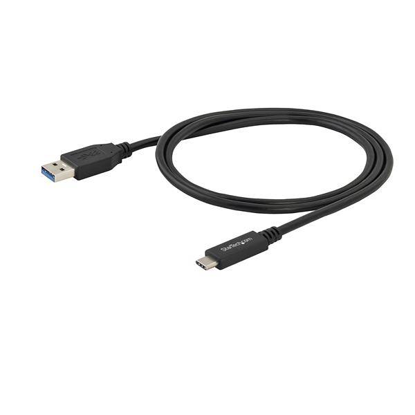 StarTech.com 1m USB-A naar USB-C Oplaadkabel, Opladen & Sync, USB 5Gbps, USB-A naar USB-C Data Kabel, M/M, Zwart