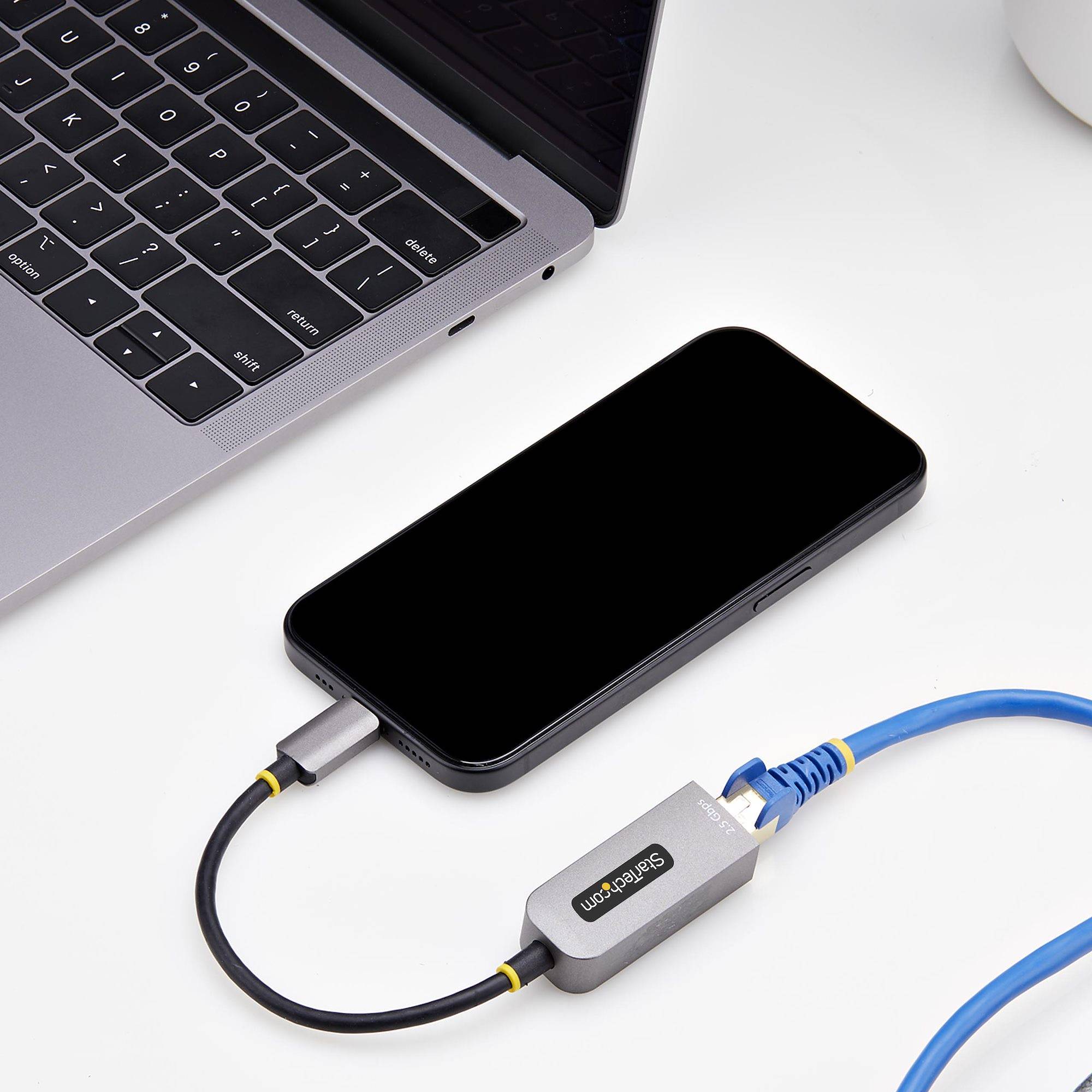 StarTech.com USB-C naar Ethernet Adapter, NIC, 100W PD Pass-Through, USB 3.0 Type-C 1Gbps Multi Speed Netwerk Adapter, Gigabit Ethernet, Thunderbolt Compatibel, Windows & Mac