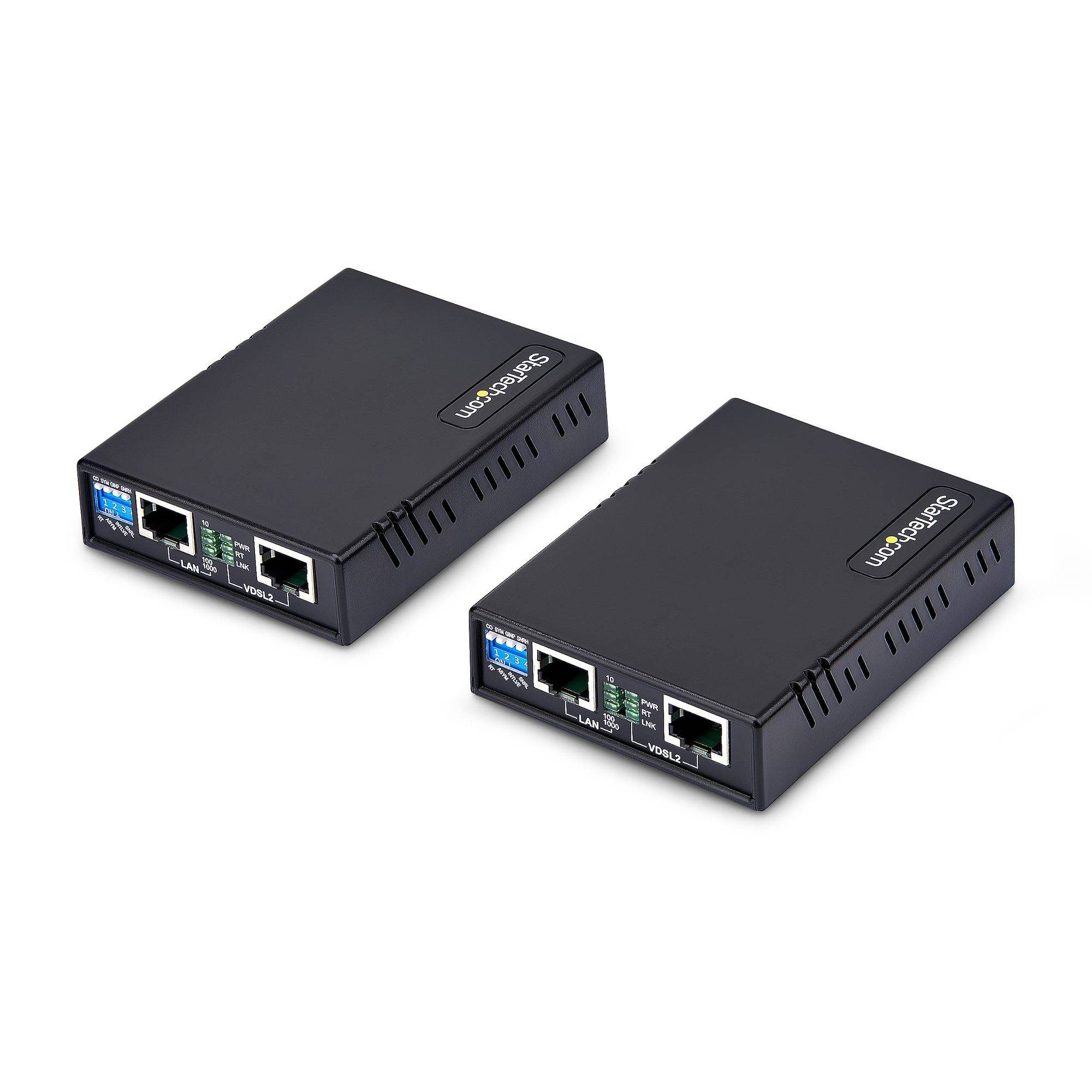 StarTech.com VDSL2 Ethernet Extender Kit via Single Pair Kabel, Tot 1km Long Range LAN Repeater over Telefoonlijn/CAT5e/CAT6, Vervanging voor 110VDSLEXTEU, TAA