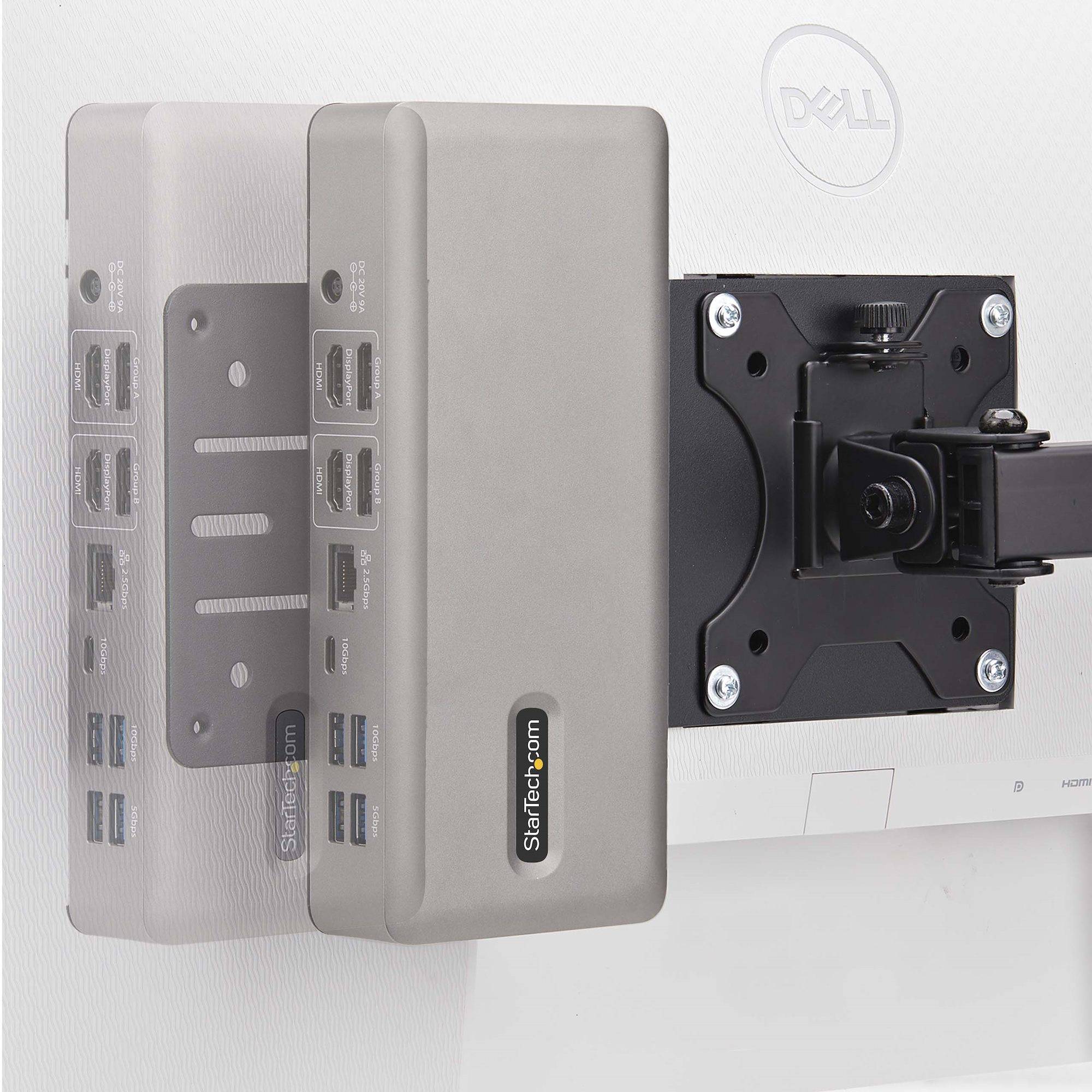 StarTech.com VESA Montageplaat voor NUC/Thin Clients of Laptop Docking Stations, VESA 75x75/100x100 Compatibel Adapter voor Mini PC