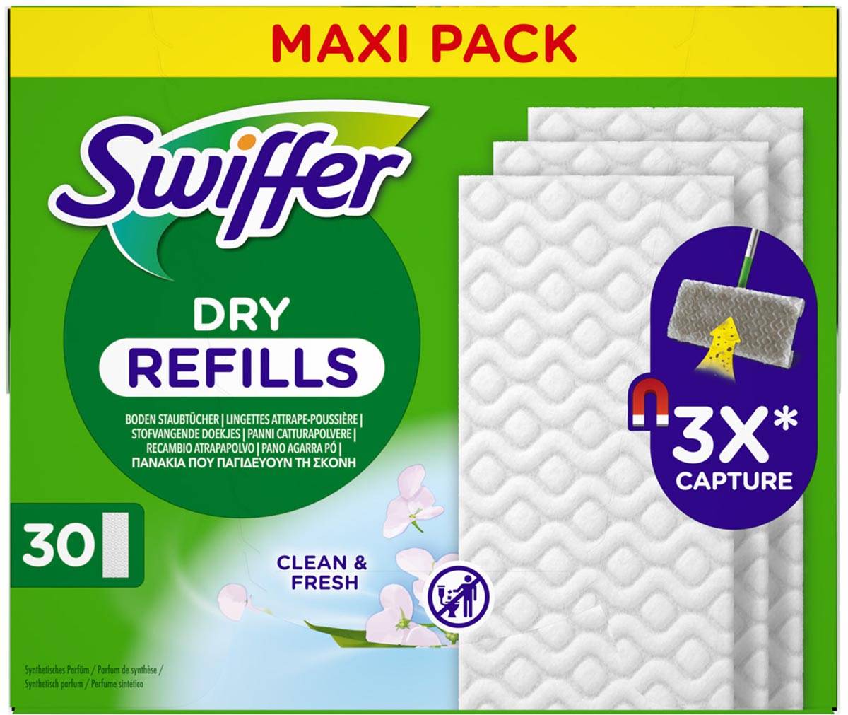 Swiffer Dry navulling, pak van 30 stuks