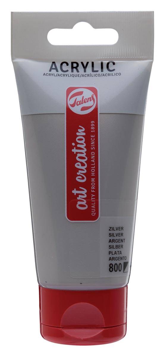 Talens Art Creation acrylverf tube van 75 ml, zilver