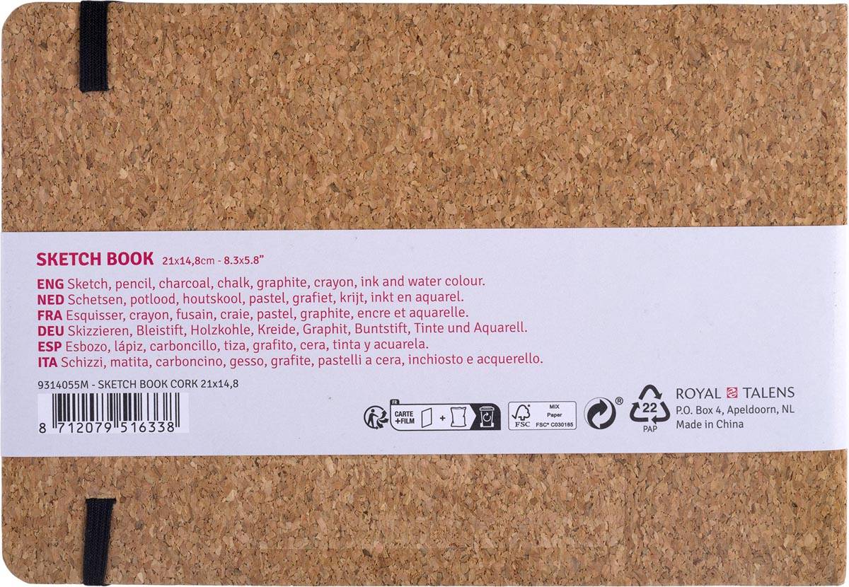 Talens Art Creation schetsboek, Kurk, 21 x 14,8 cm