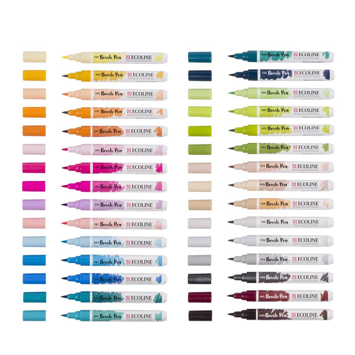 Talens Ecoline Brush pen, etui van 30 stuks, set Additional