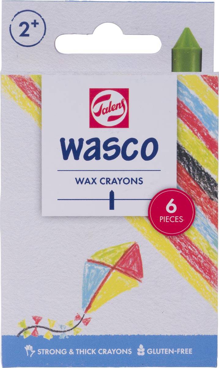 Talens waskrijt Wasco, doos met 6 stuks
