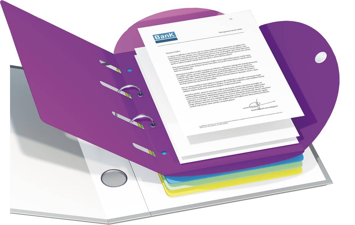 Tarifold smartfolder, geperforeerde showtas, geassorteerde kleuren, pak van 6 stuks