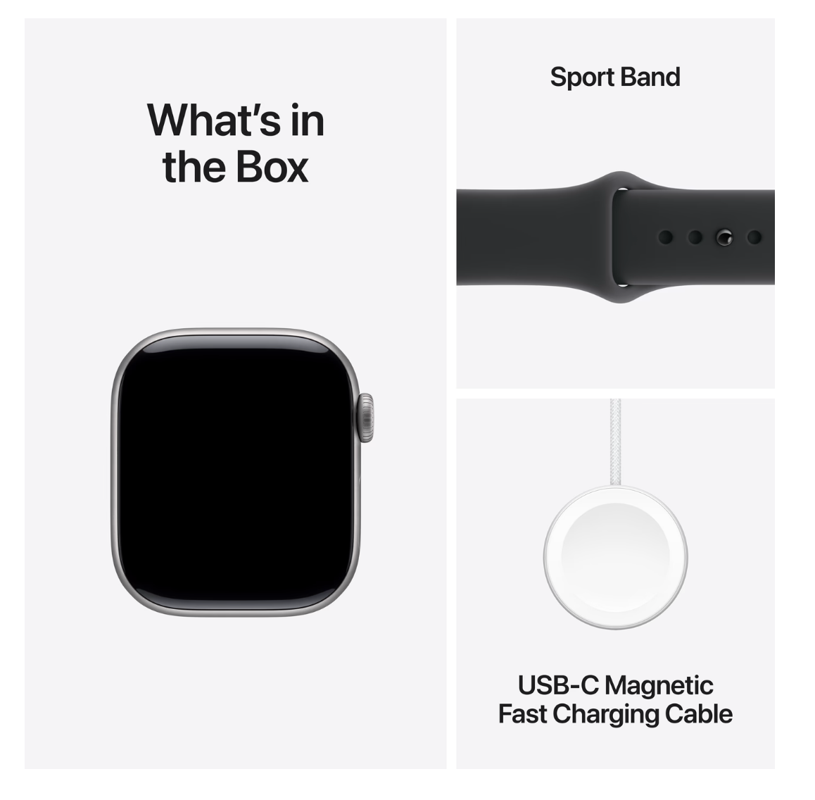 Apple Watch Series 11 Cellular 42mm Grijs Sportband S/M