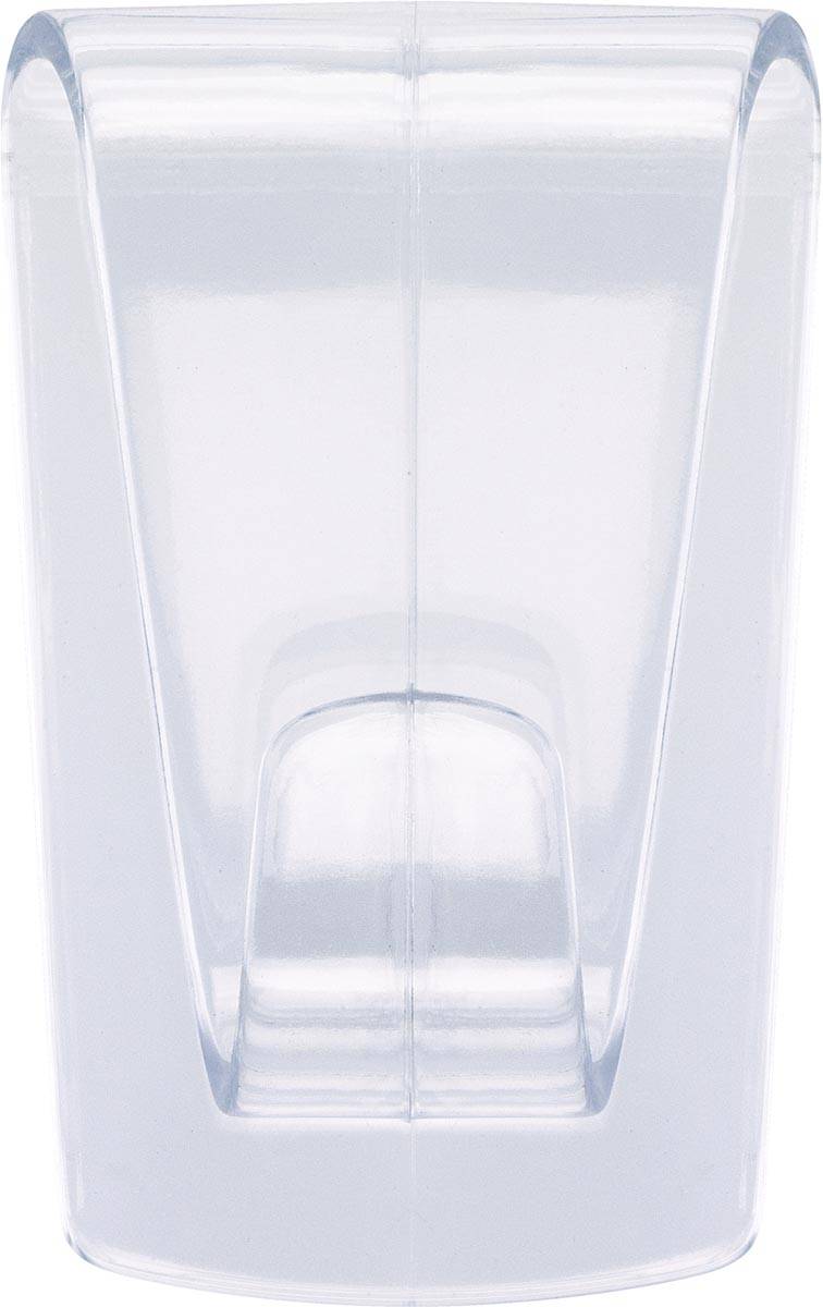 Tesa Klevende haak voor Transparant en Glas, draagvermogen 1 kg, blister van 2 stuks