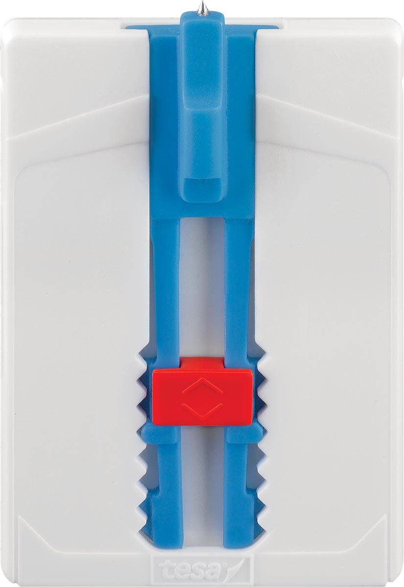 Tesa Klevende Spijker Canvas, draagkracht 2 kg, behang en pleisterwerk, wit, 2 spijkers en 6 strips