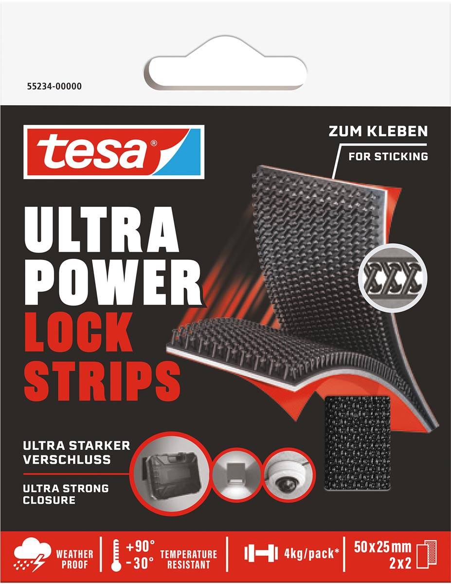Tesa Lock strips Ultra power, ft 25 mm x 5 cm, blister van 2 x 2 stuks