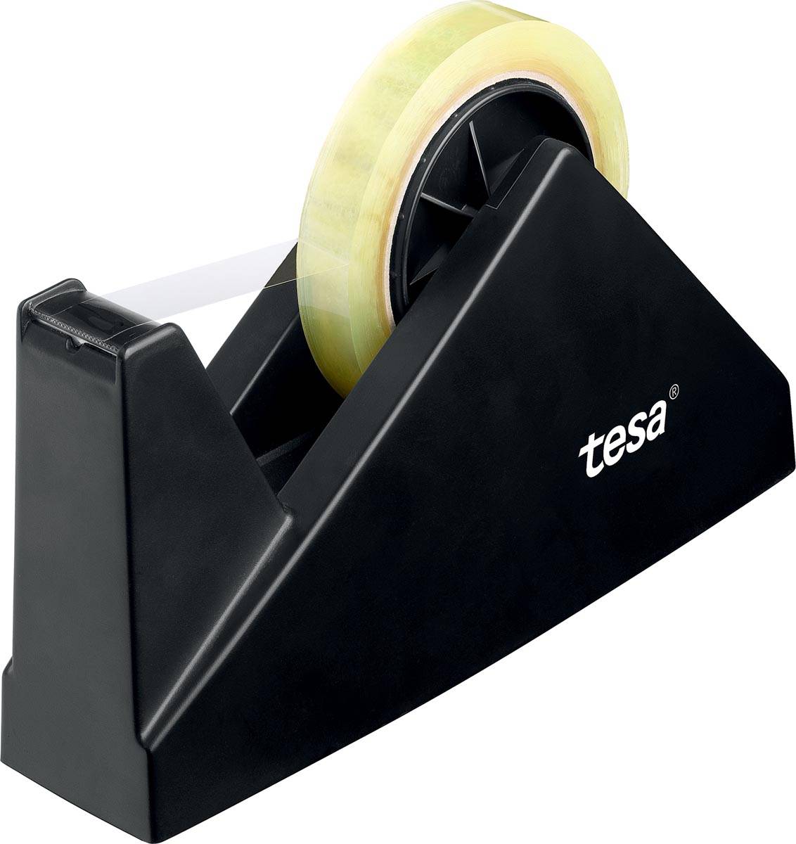 Tesa plakbandafroller Easy Cut Economy, zwart