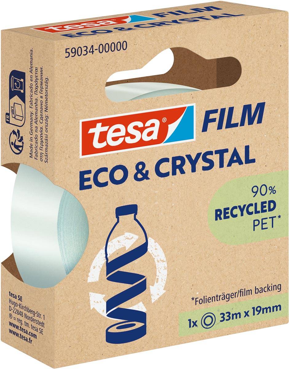 Tesafilm eco & crystal, ft 19 mm x 33 m