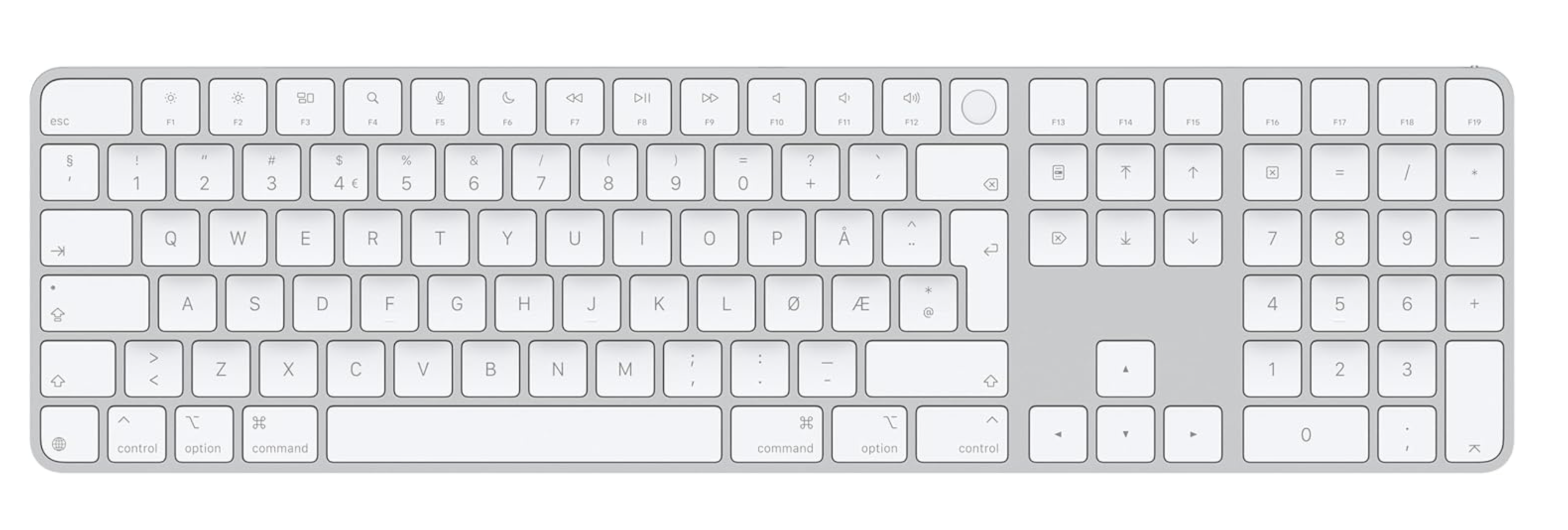 Apple Magic toetsenbord Universeel USB + Bluetooth QWERTY Noors Wit