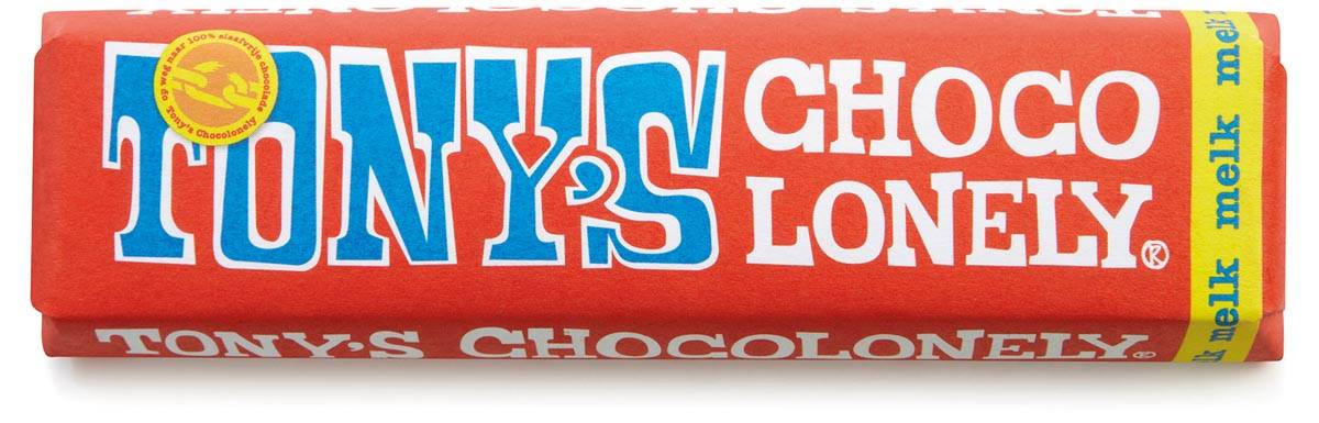 Tony's Chocolonely chocoladereep, 50g, melk