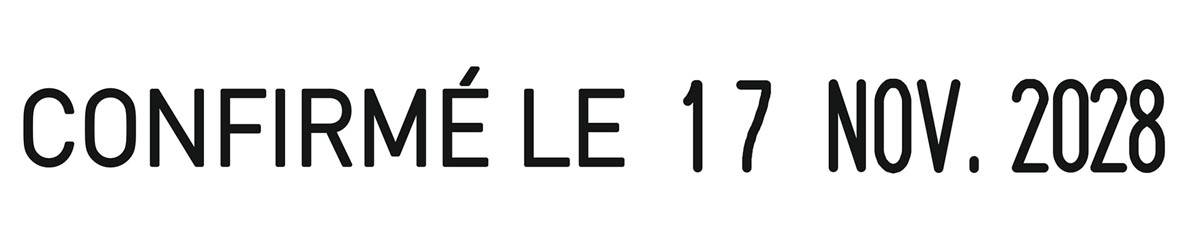 Trodat tekststempel met datum Printy 4817, Frans