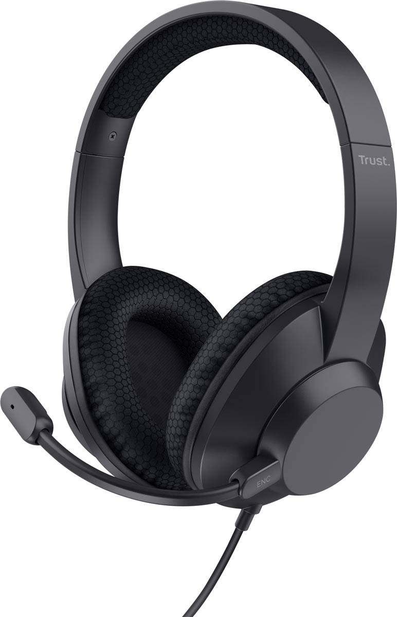 Trust Ayda Max Headset, over ear, USB aansluiting, noice cancelling