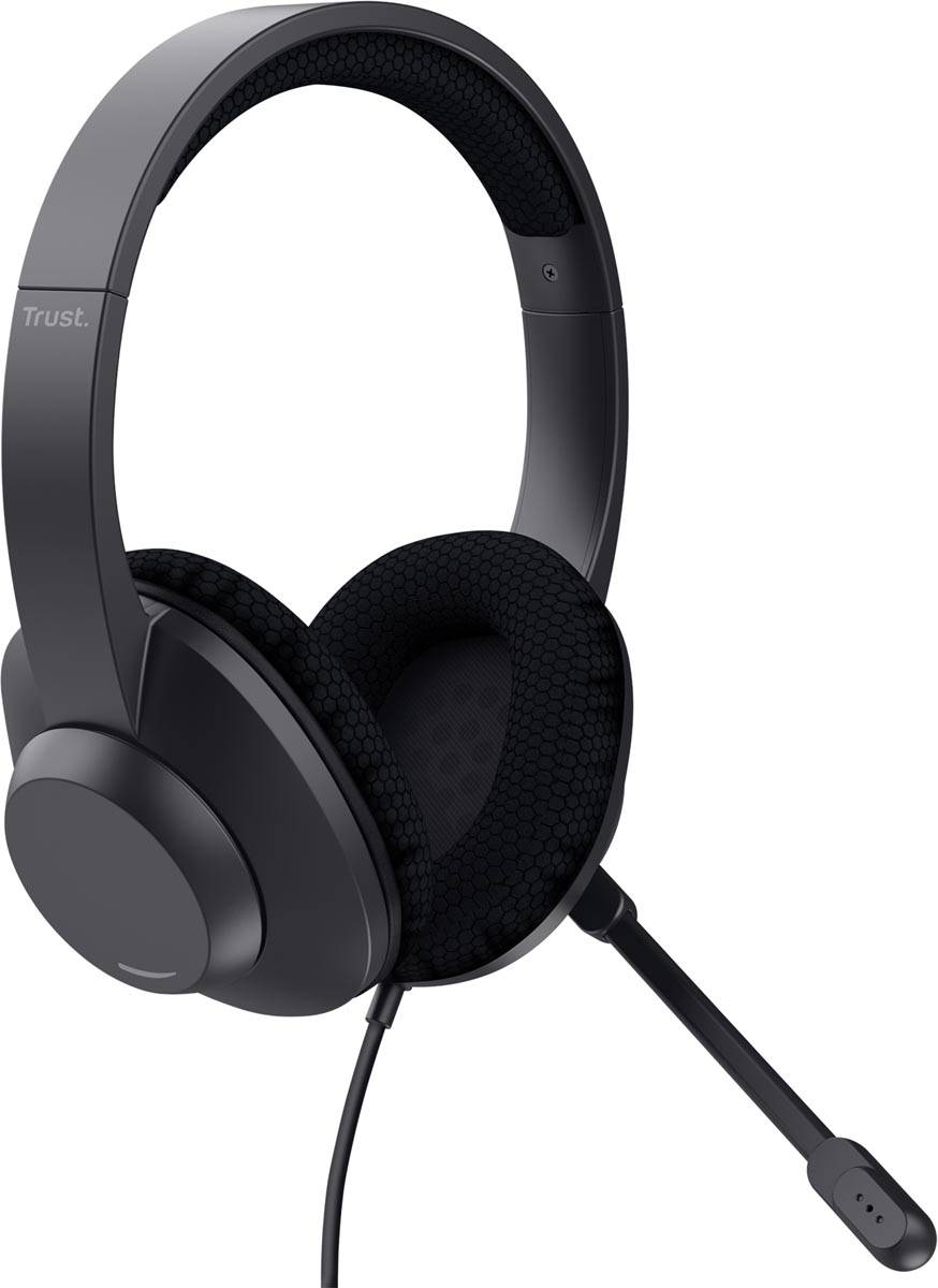 Trust Ayda Max Headset, over ear, USB aansluiting, noice cancelling