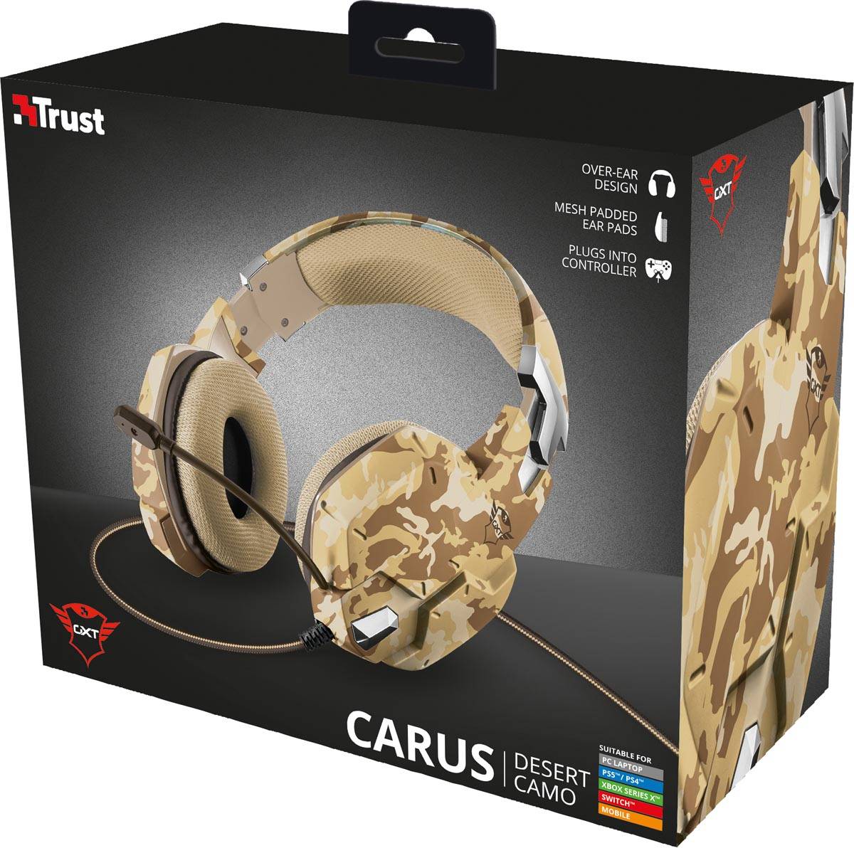 Trust GXT 322D Carus Gaming Headset, desert camo