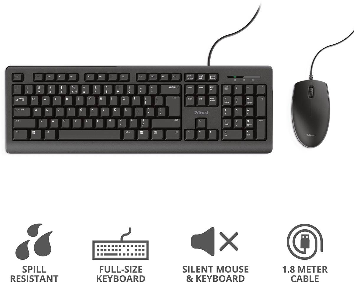 Trust Primo toetsenbord en muis, azerty