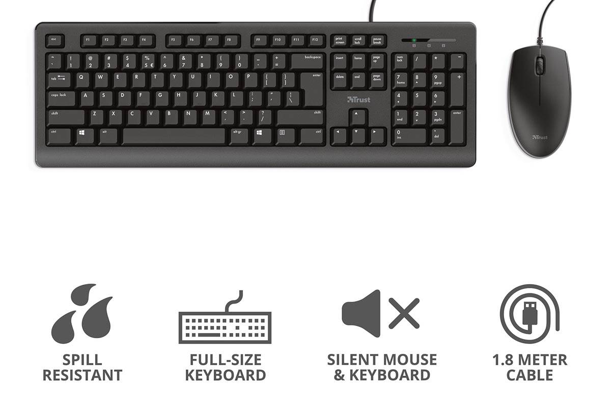 Trust Primo toetsenbord en muis, qwerty