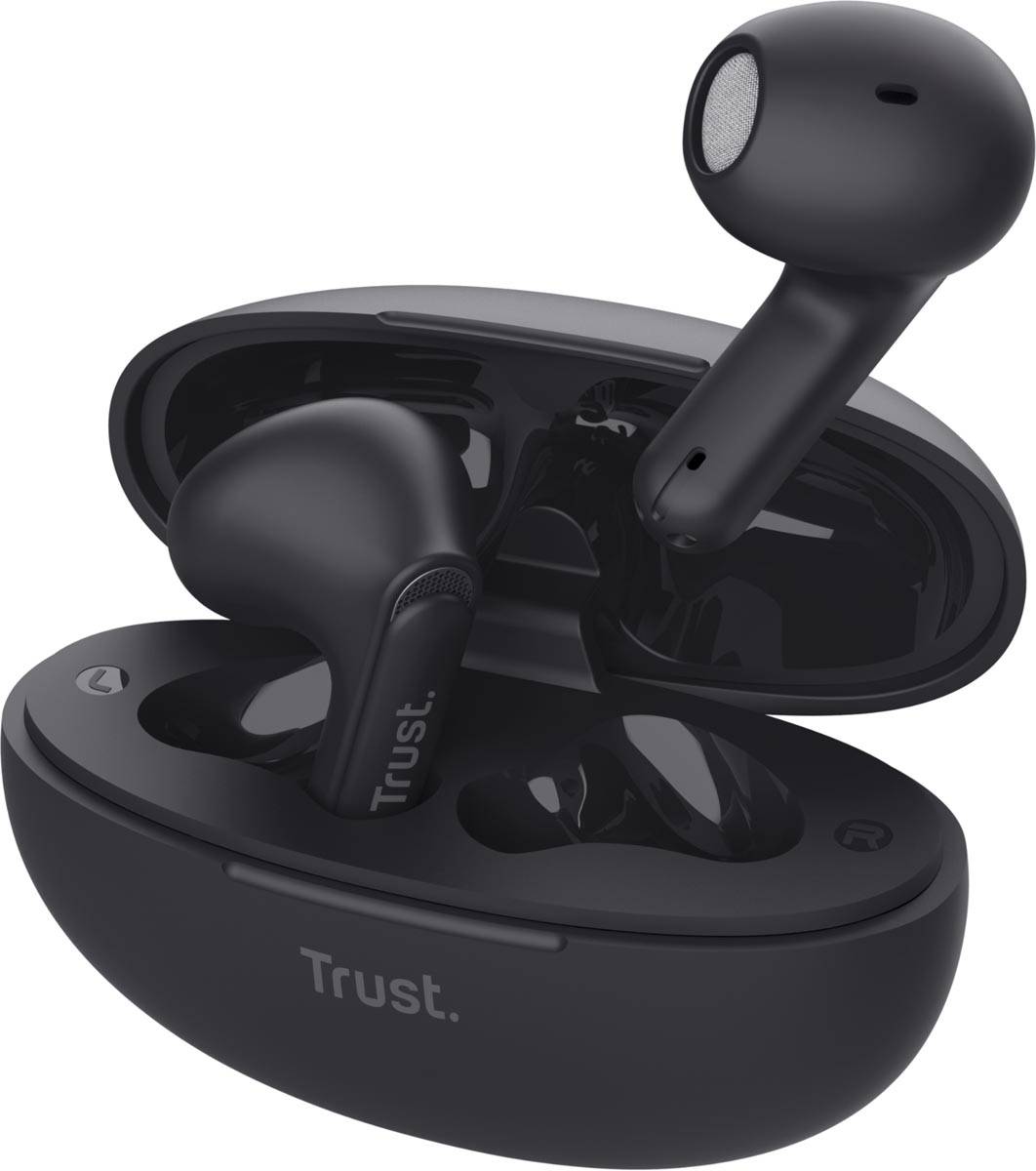 Trust Yavi Bluetooth draadloze oortjes, noice cancelling earphones, zwart