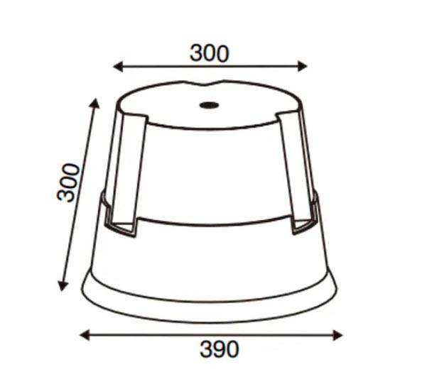 Twinco Easy Step olifantenpoot, rolkruk tot 150 kg, zwart