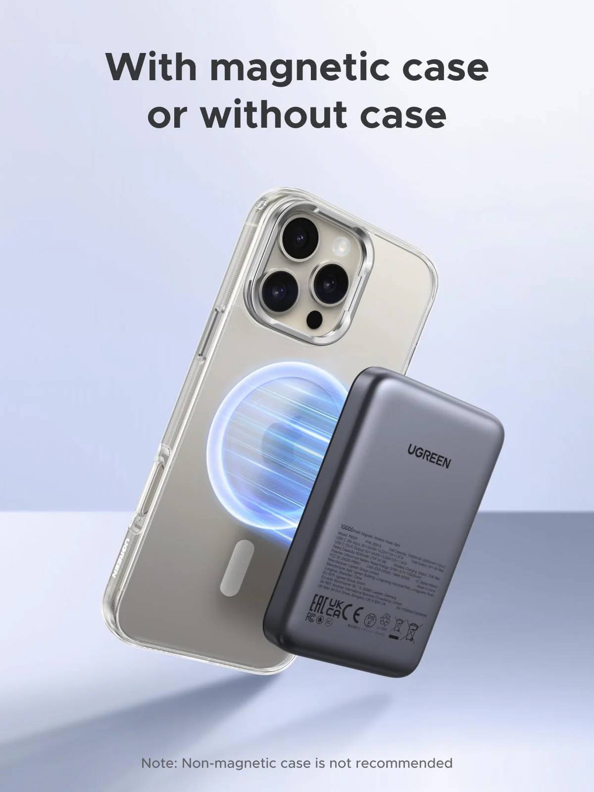 UGREEN 10.000mAh 20W 1C1A Powerbank with 1x 20W Built-in Cable