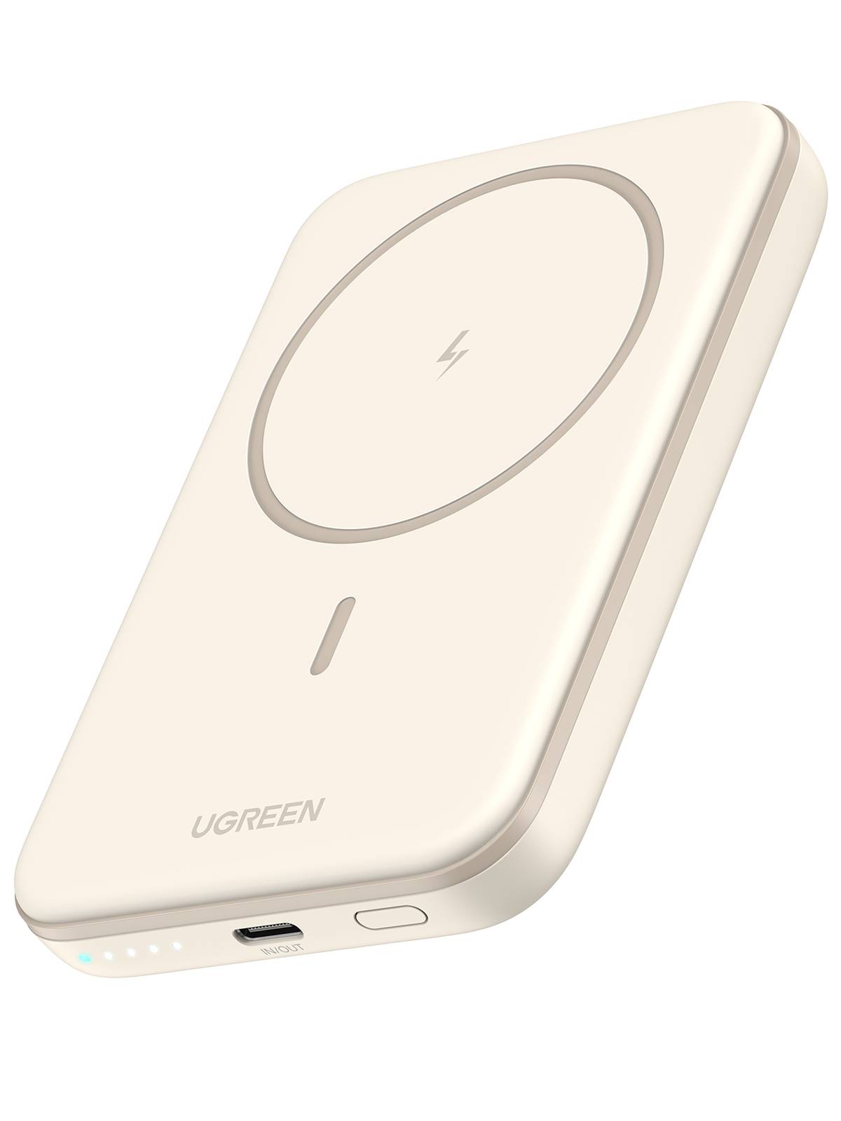 Ugreen 25207 powerbank 5000 mAh Draadloos opladen Zwart