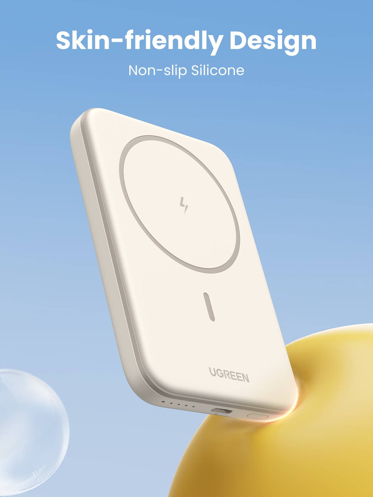 Ugreen 25207 powerbank 5000 mAh Draadloos opladen Zwart