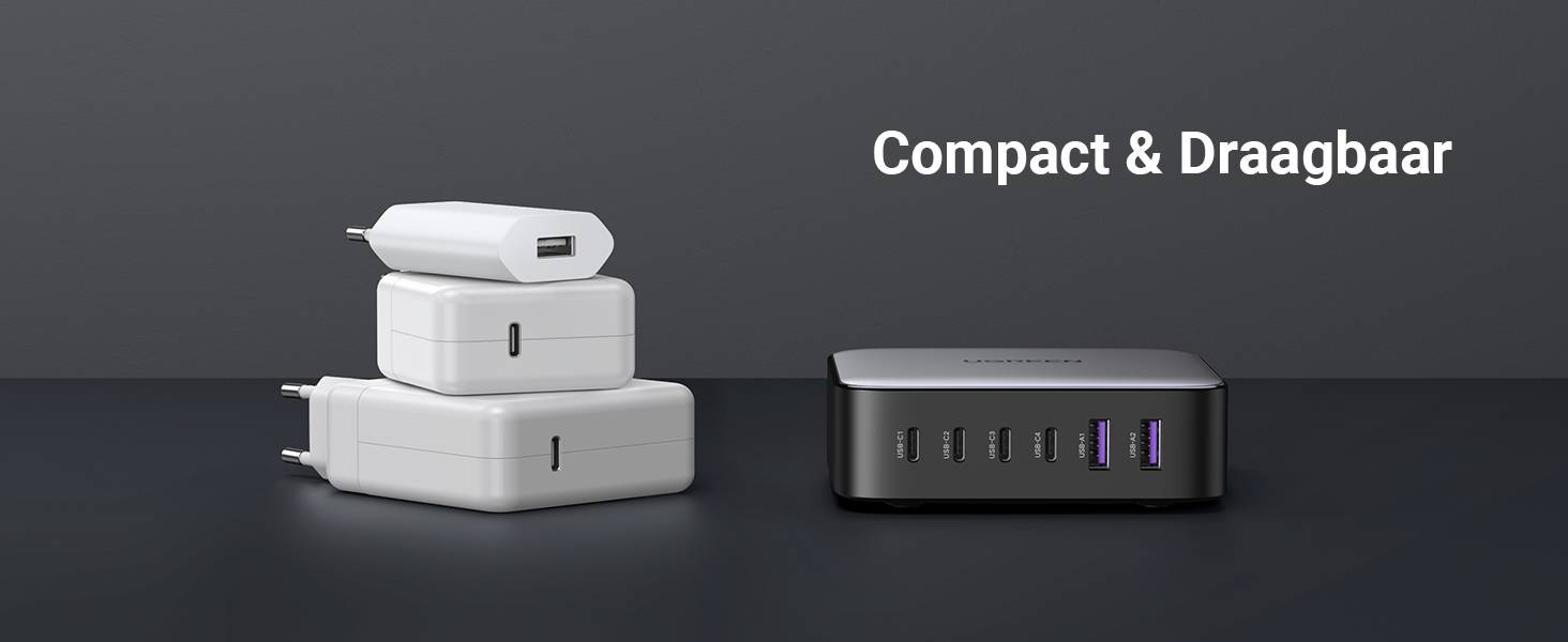 Ugreen 40914 Nexode 200W GaN Desktop USB-C USB-A Oplader