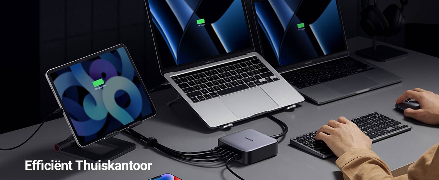 Ugreen 40914 Nexode 200W GaN Desktop USB-C USB-A Oplader