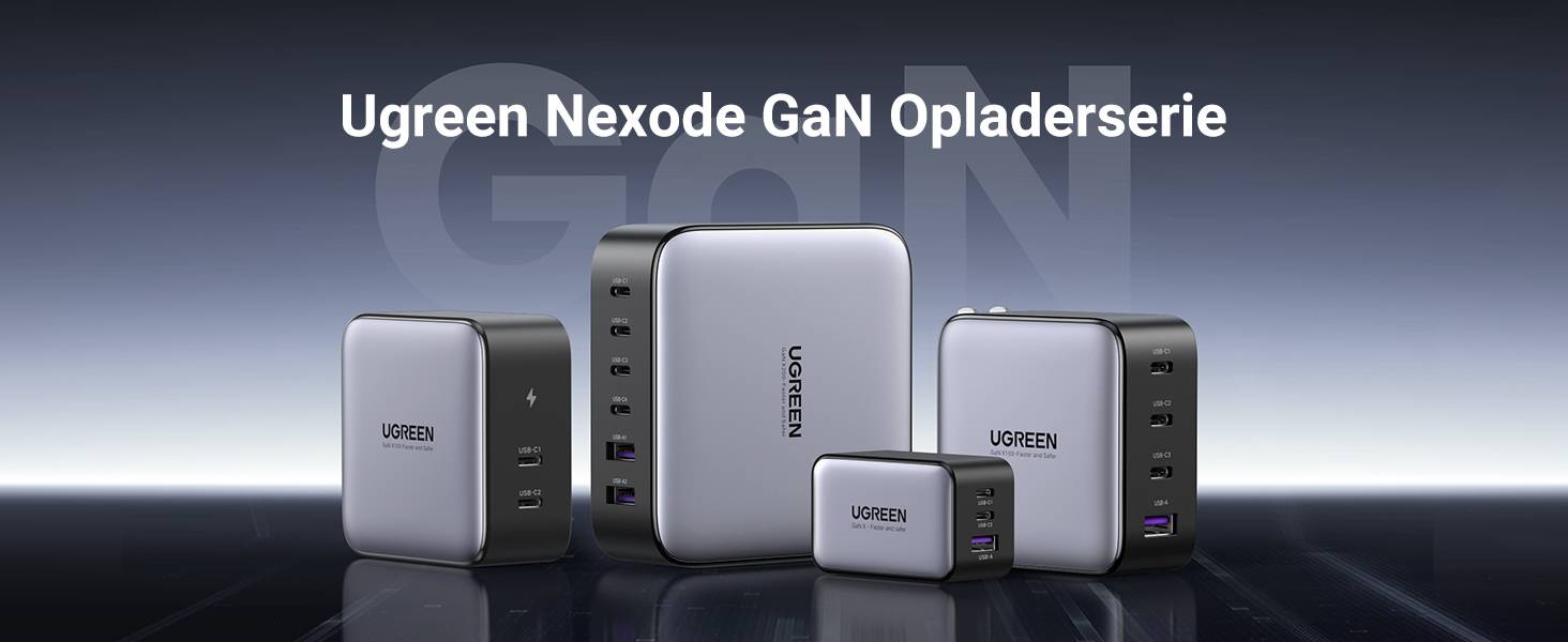 Ugreen 40914 Nexode 200W GaN Desktop USB-C USB-A Oplader