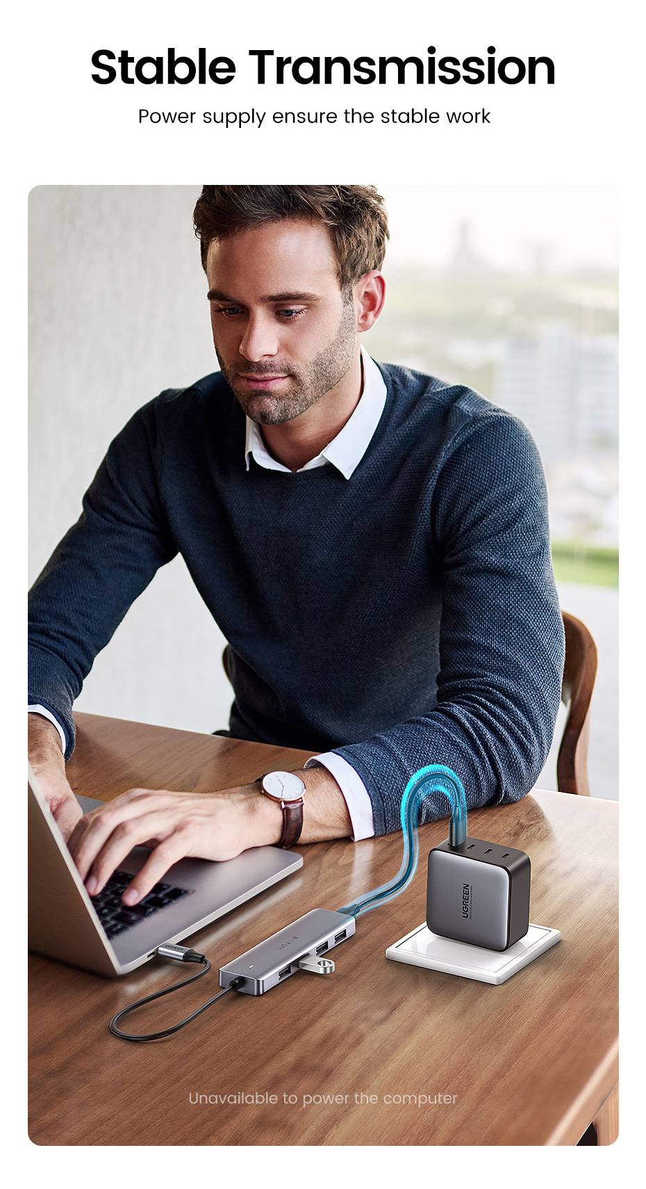 Ugreen 70336 interface hub USB 3.2 Gen 1 (3.1 Gen 1) Type-C 5000 Mbit/s