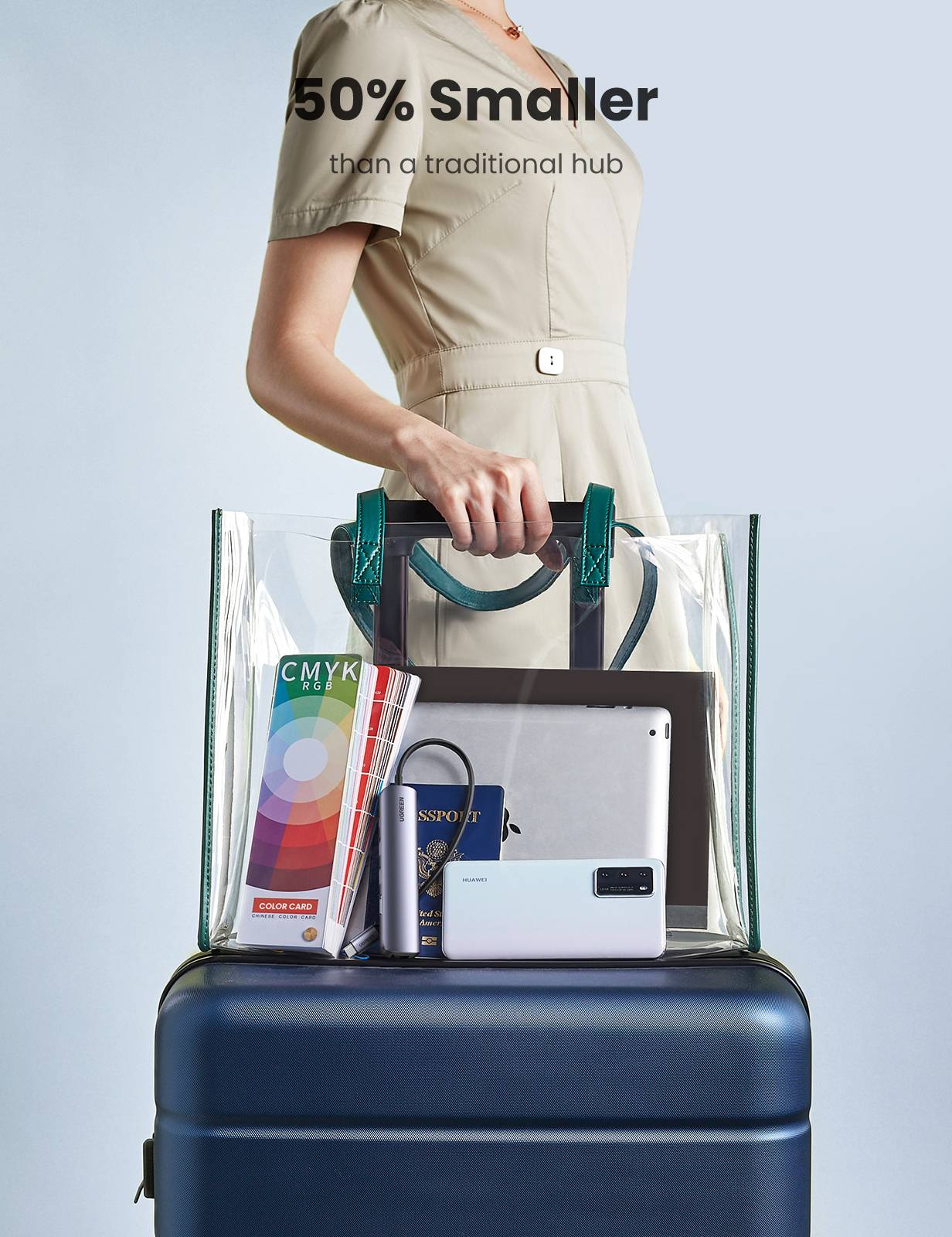 Ugreen 10919 laptop dock & poortreplicator Bedraad USB 3.2 Gen 1 (3.1 Gen 1) Type-C Grijs