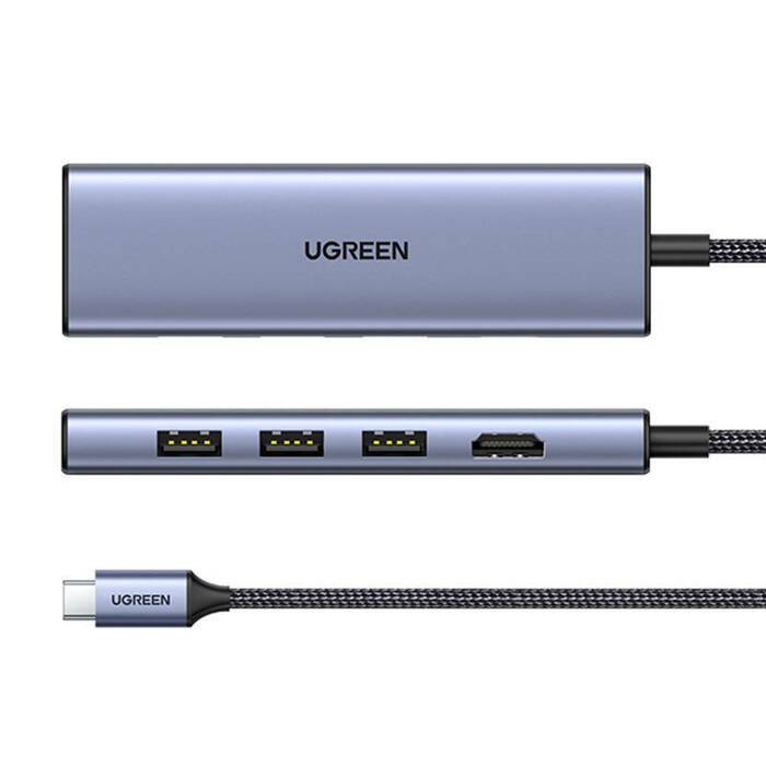 Ugreen 20956A interface hub USB Type-C 5000 Mbit/s Zilver