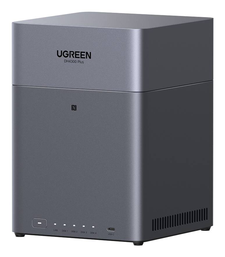Ugreen DH4300 Plus NAS Mini Tower 8 GB LPPDDR4X UGOS Pro Grijs