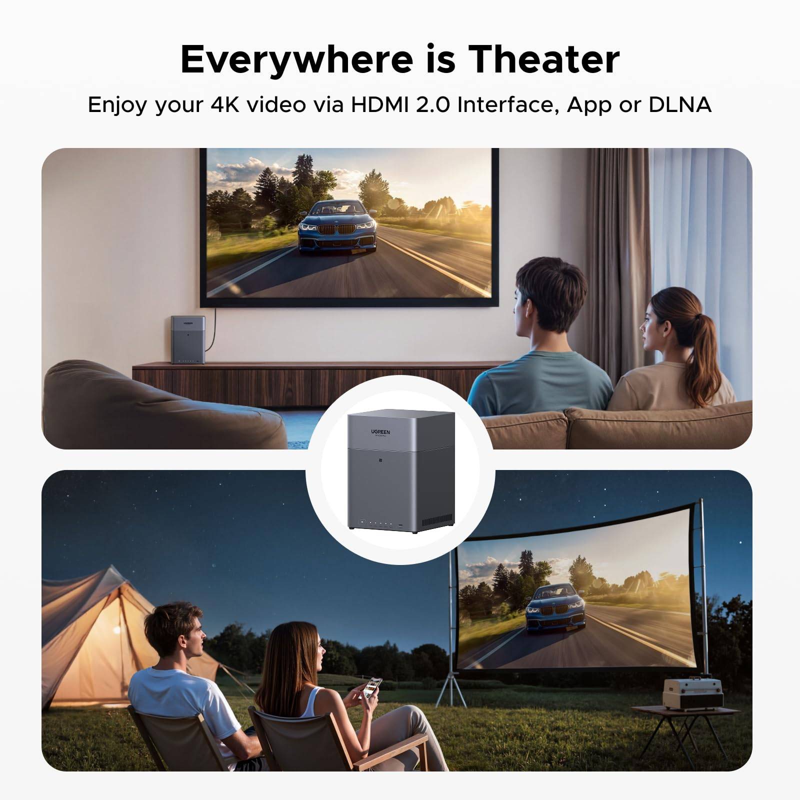 Ugreen DH4300 Plus NAS Mini Tower 8 GB LPPDDR4X UGOS Pro Grijs
