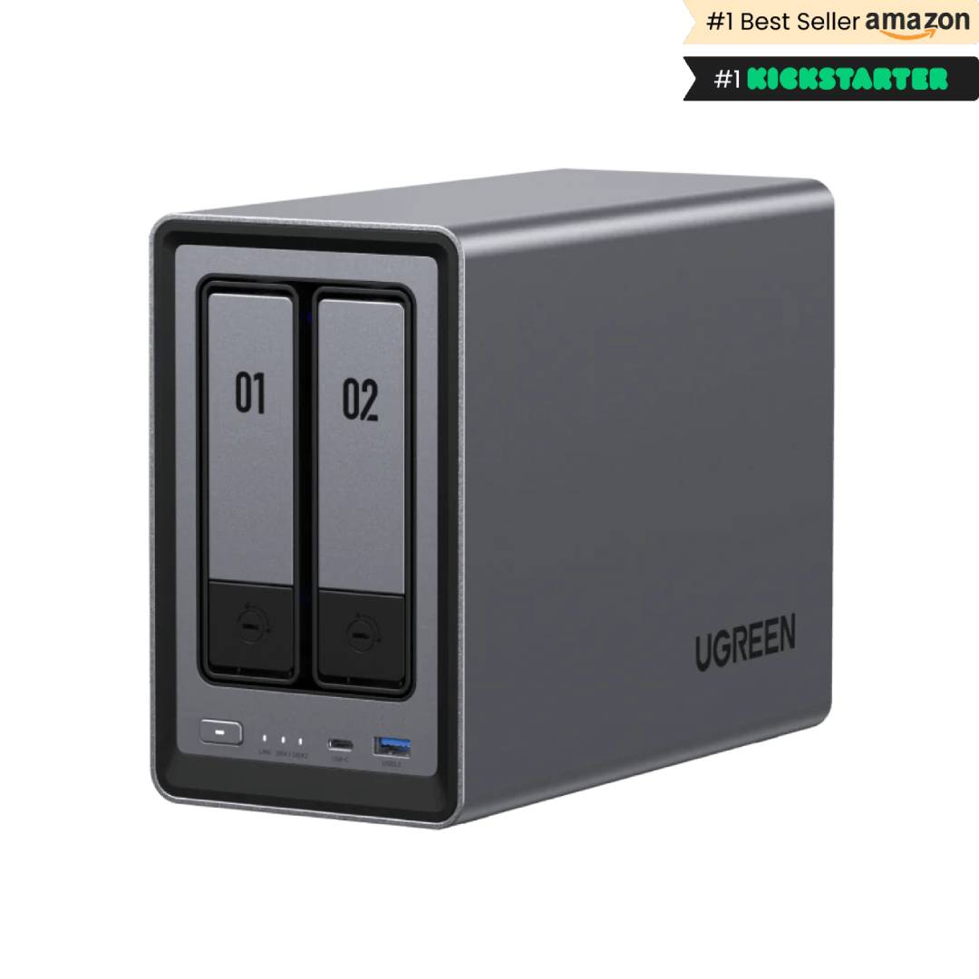 Ugreen NASync DXP2800 NAS System 2-Bay Compact Intel® N N100 8 GB DDR5 0 TB UGOS Pro Zwart