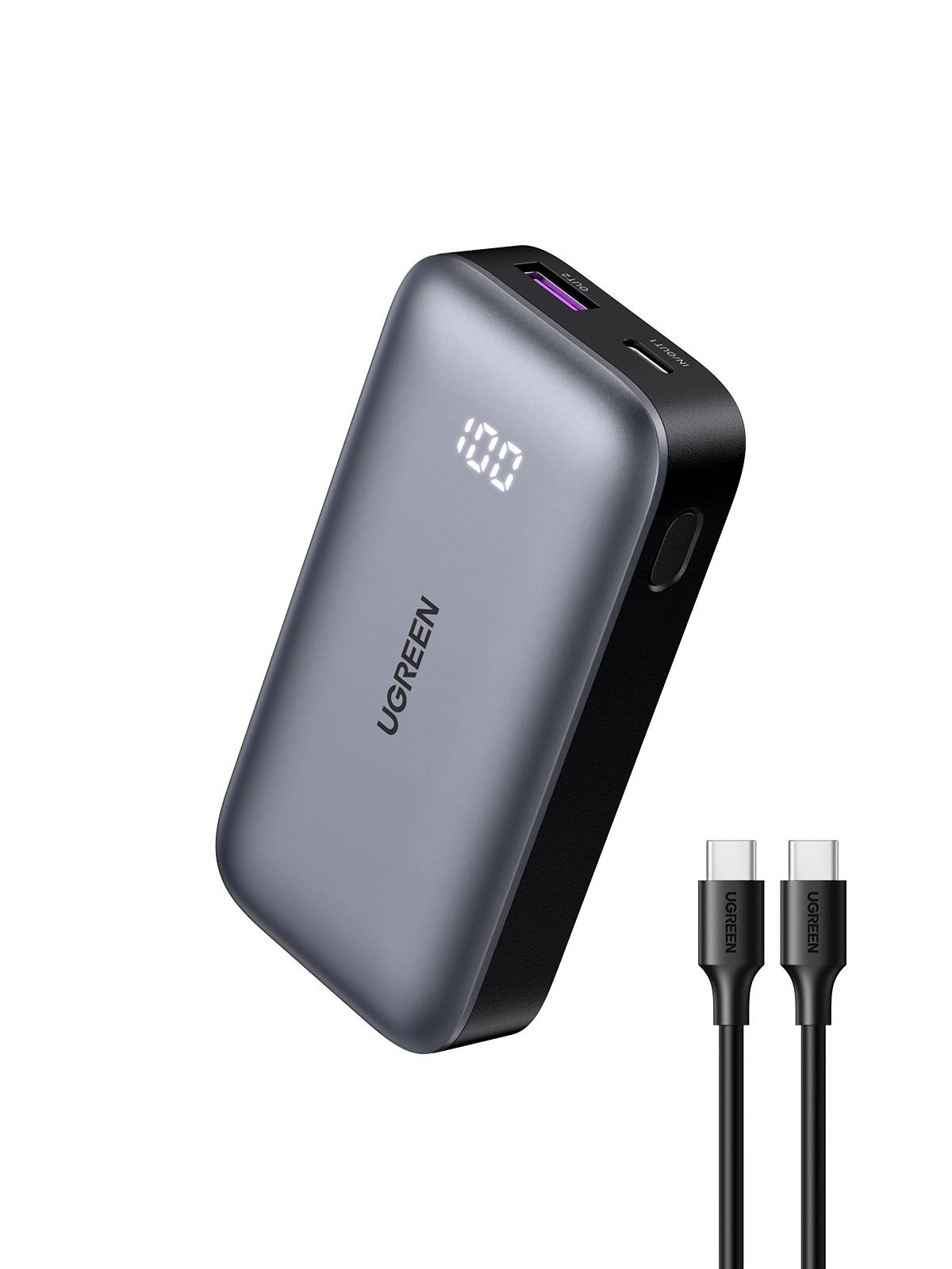 Ugreen 10000mAh Mini Powerbank Quick Charging 30W Grijs