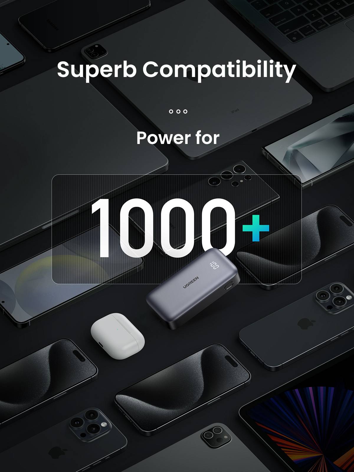 Ugreen 10000mAh Mini Powerbank Quick Charging 30W Grijs