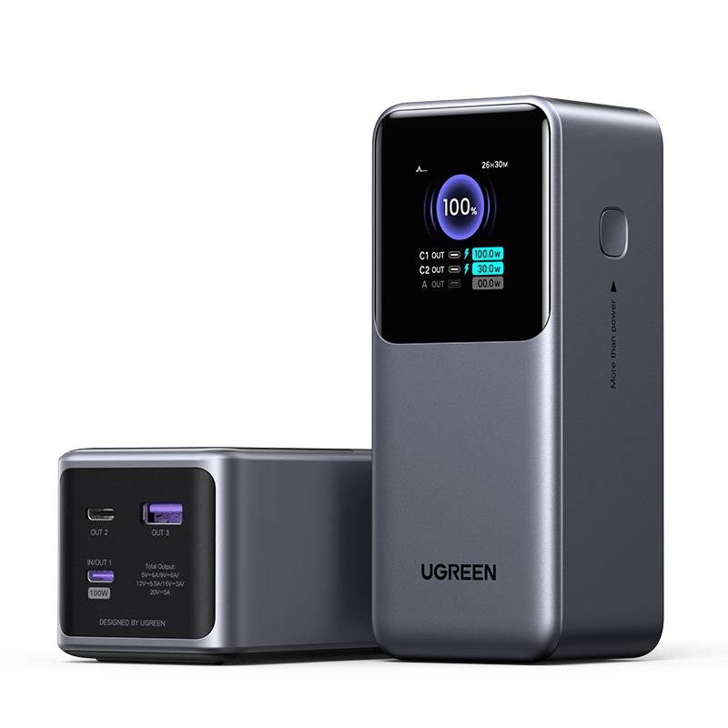 Ugreen 20000mAh 130W Fast Charging Powerbank Lithium Grijs