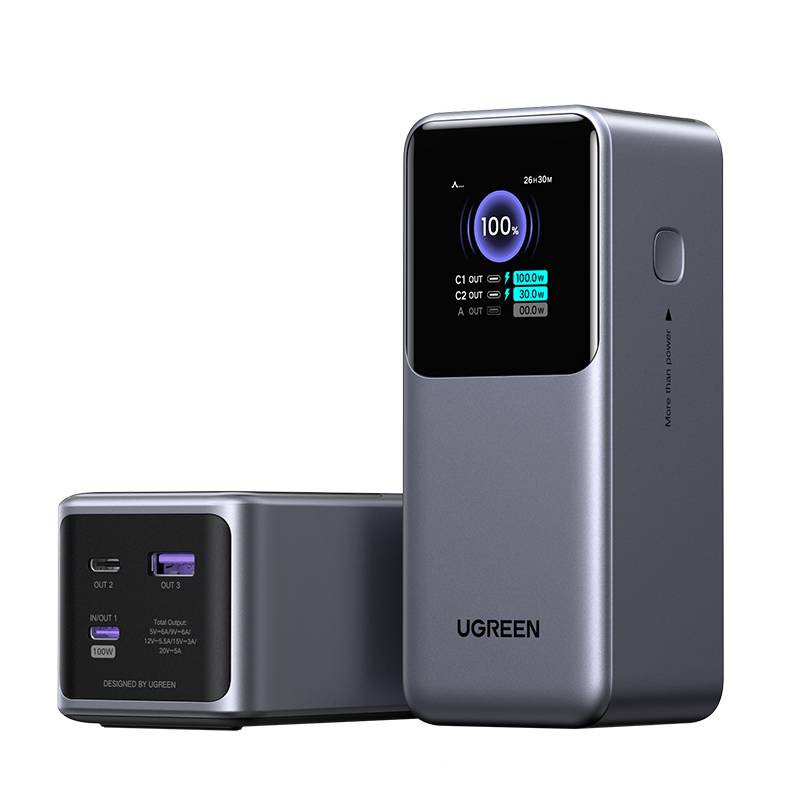 Ugreen 20000mAh 130W Fast Charging Powerbank Lithium Grijs