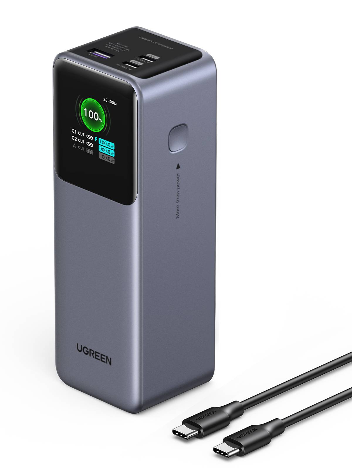 Ugreen 25000mAh 200W Fast Charging Powerbank Grijs