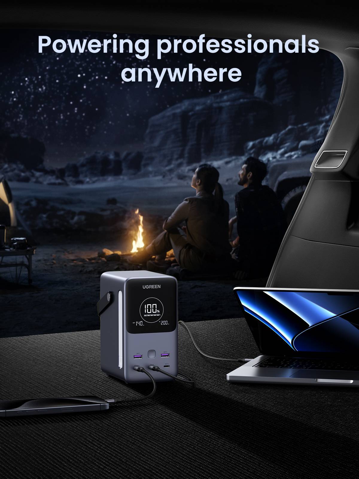 Ugreen Nexode Power Bank 48000 mAh Lithium Grijs