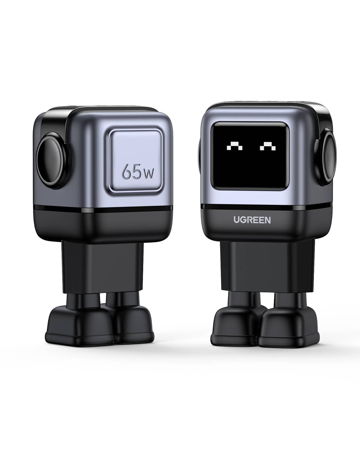 Ugreen Nexode RG 65W 3-Port GaN Mobiele computer, Mobiele telefoon, Laptop, Powerbank, Telefoon Grijs AC Snel opladen Binnen