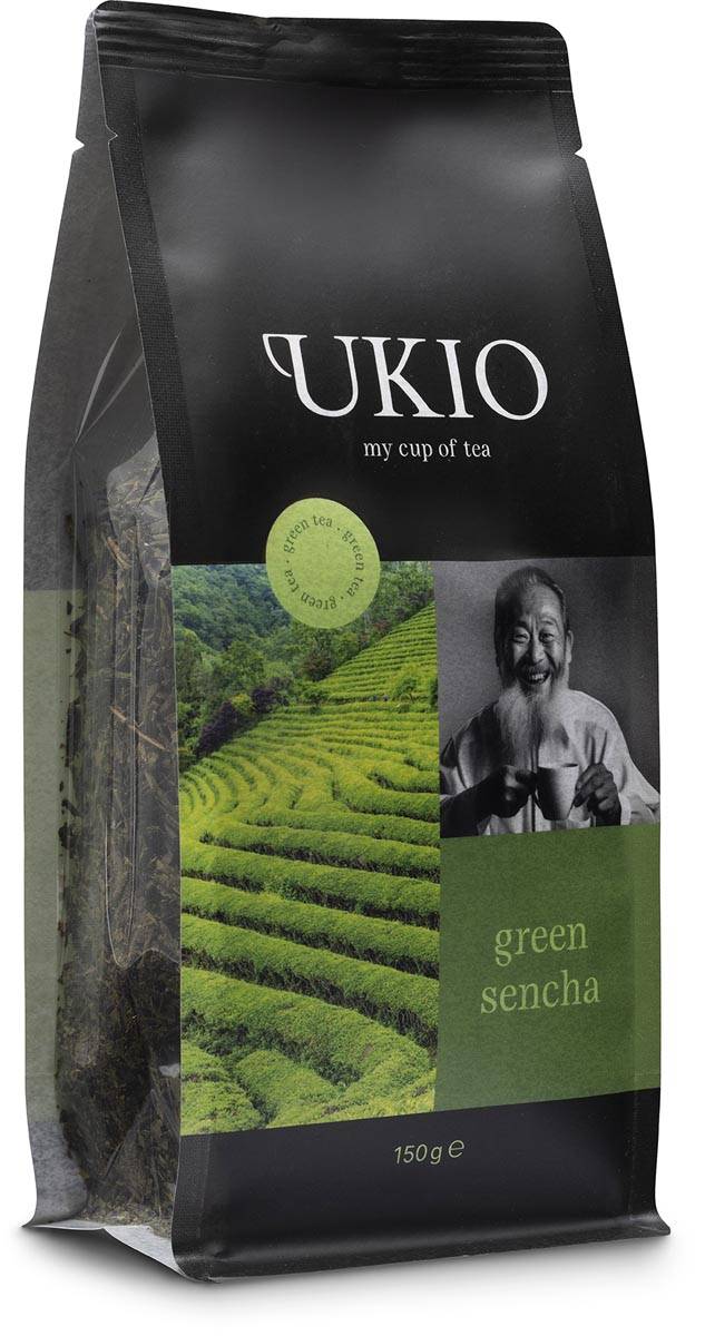 UKIO groene thee Sencha, losse kruiden, pak van 150 gram