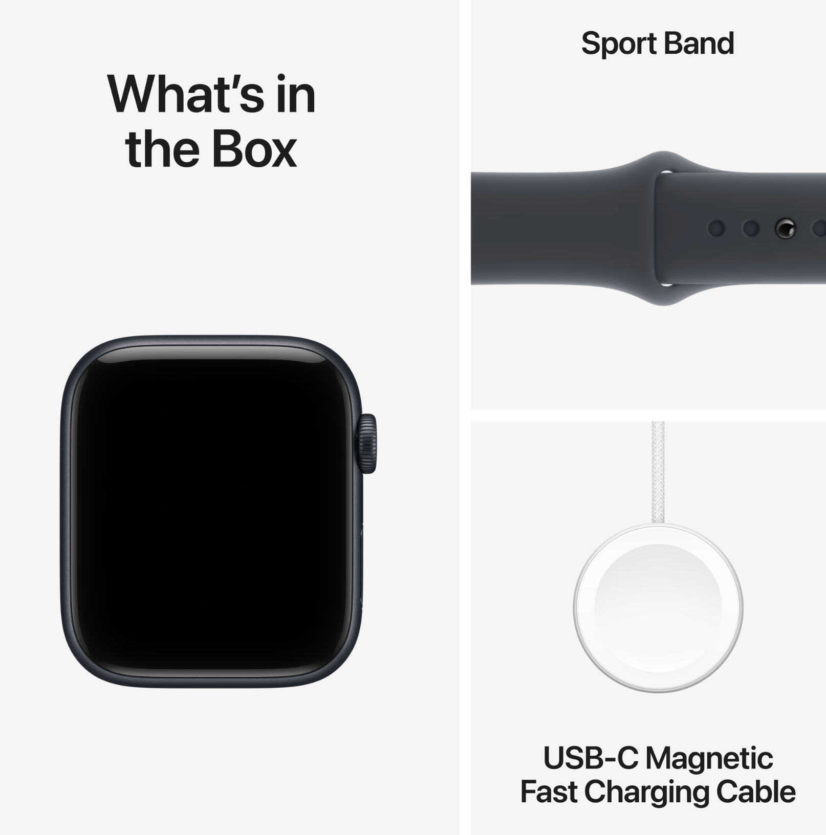 Apple Watch SE 3 (2025) Cellular 44mm Midnight Sportband S/M