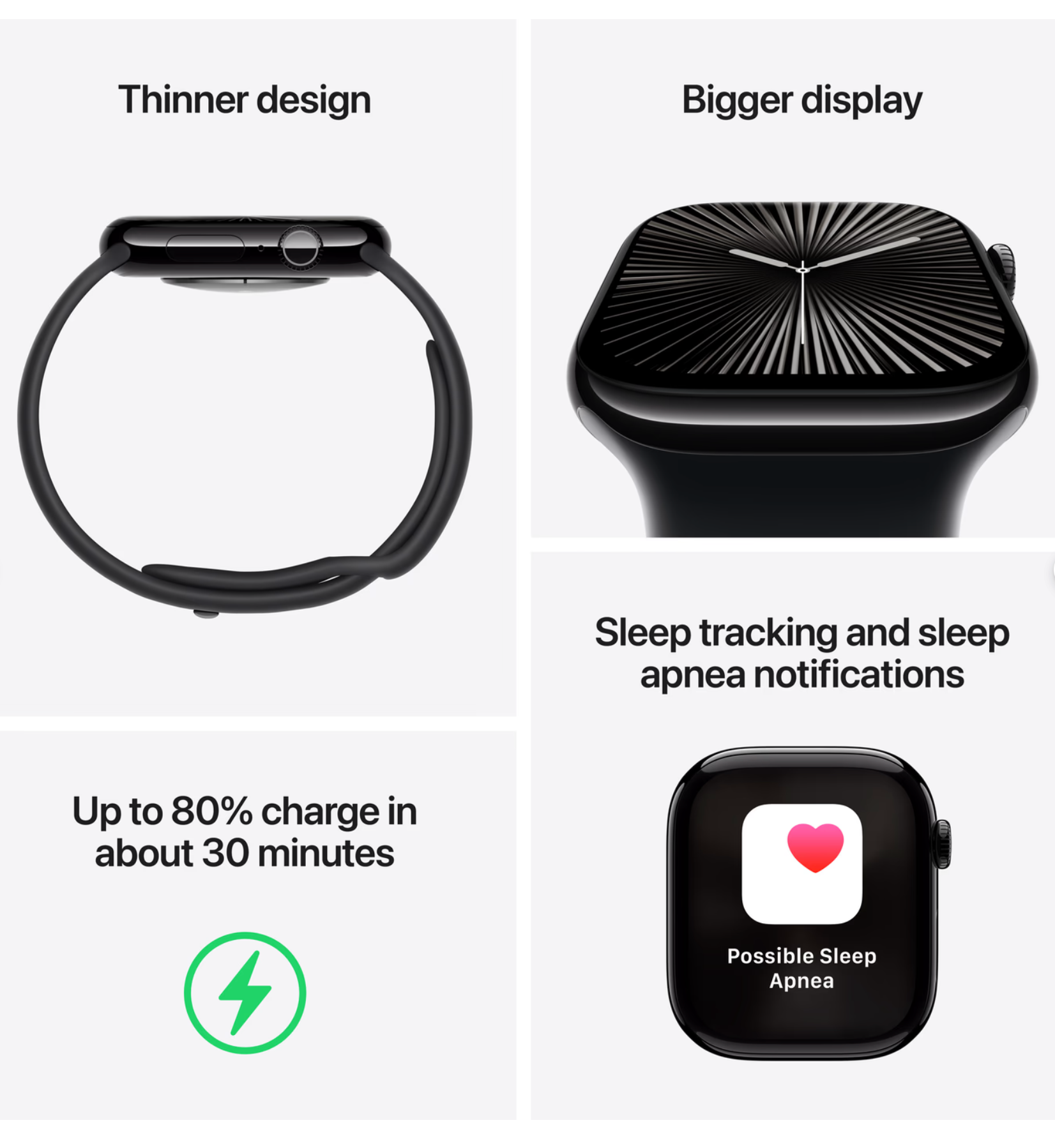 Apple Watch Series 10 4G 46mm Titanium Zwart Milanese Band S/M